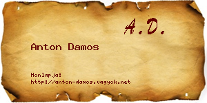 Anton Damos névjegykártya